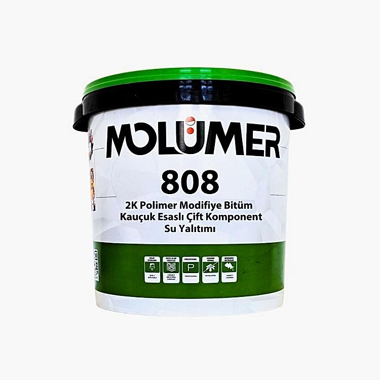 808 2K Polimer Modifiye Bitüm Kauçuk Esaslı Elastik, Çift Komponent Su Yalıtımı 